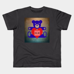Teddy bear with i l u saying Kids T-Shirt